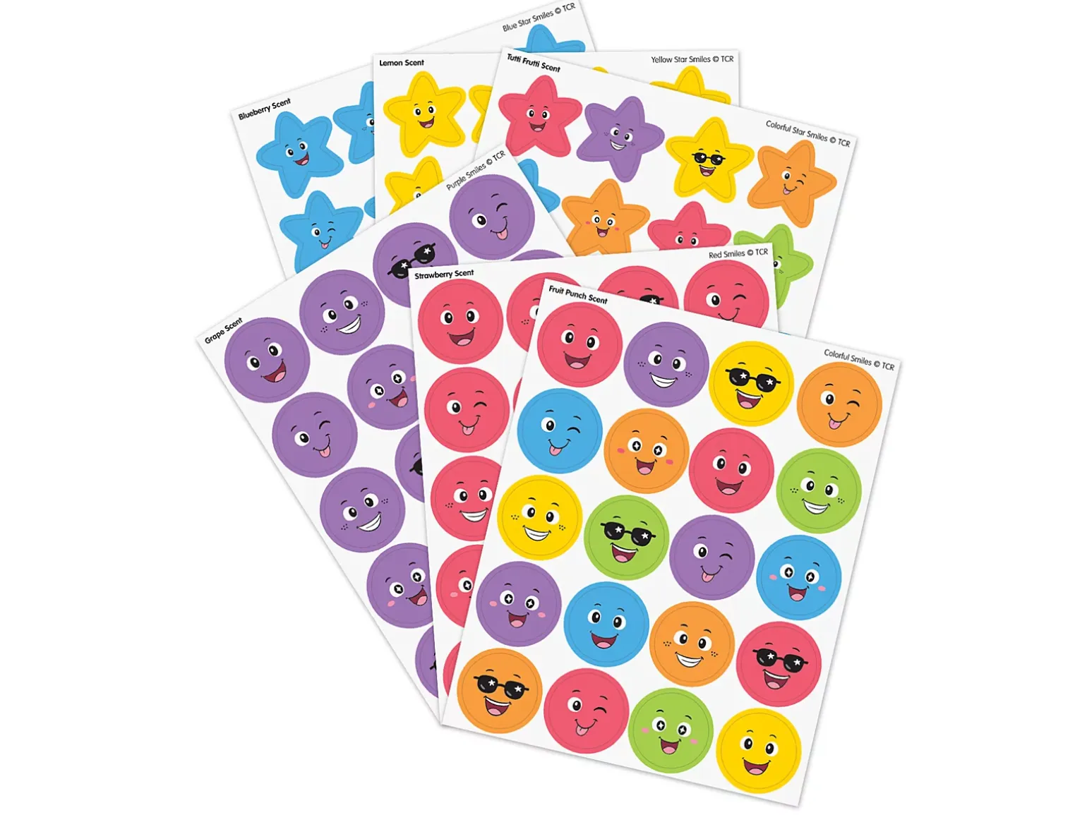 Smiles and Stars Scented Stickers - Variety Pack