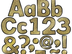 Sparkle & Shine Gold Glitter 4" Punch-Out Letters