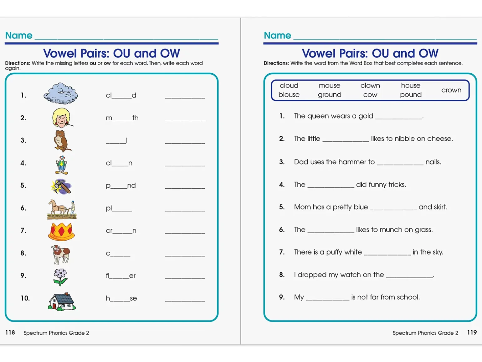 Spectrum® Phonics Workbook - Gr. 2