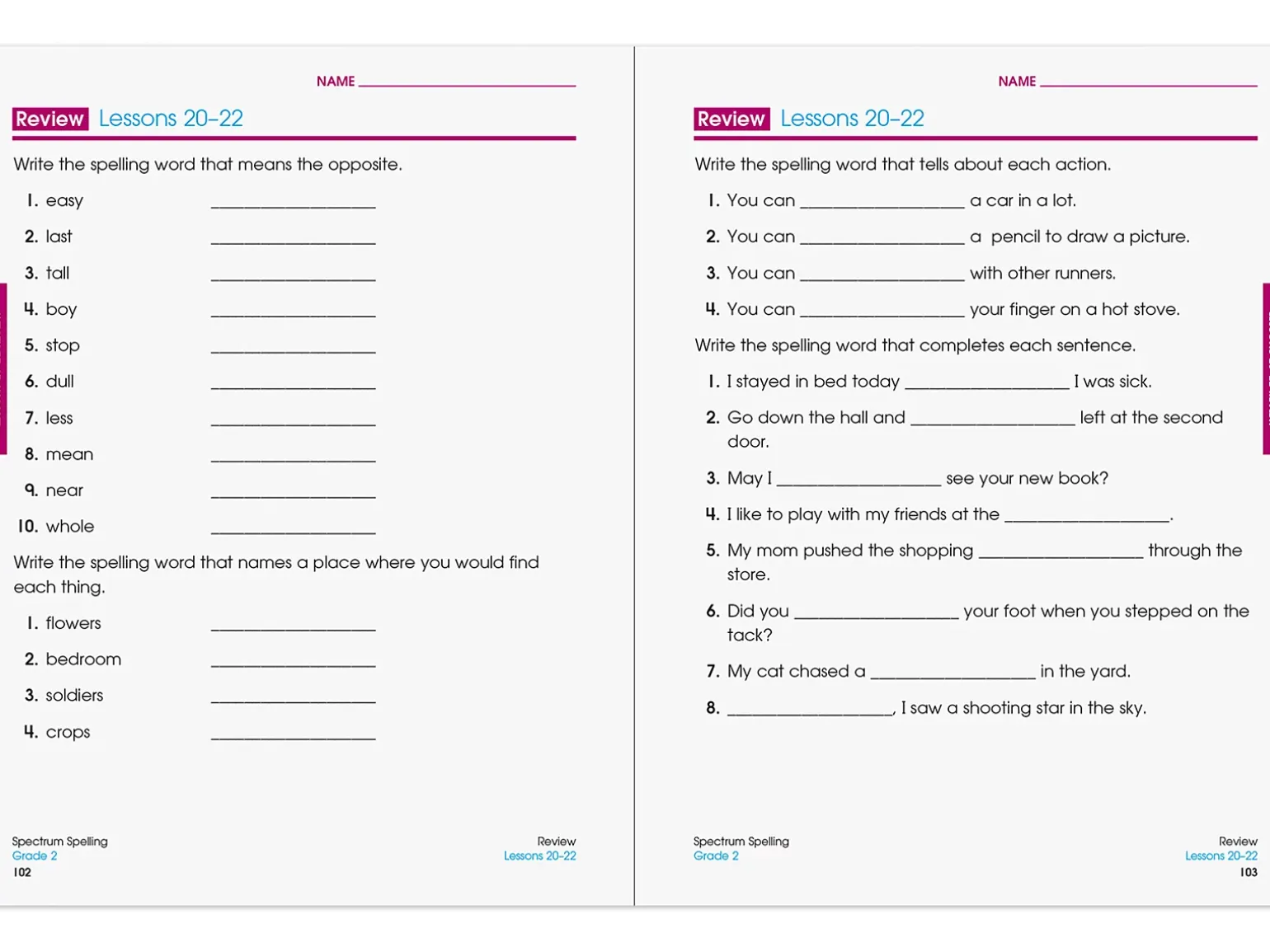 Spectrum® Spelling Workbook - Gr. 2