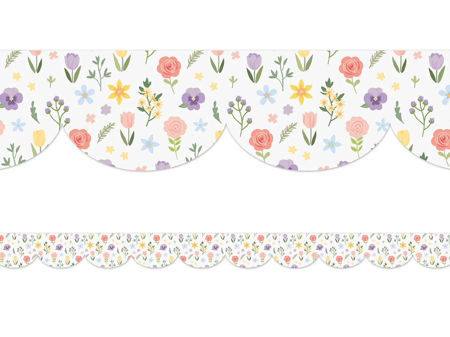 Spring Garden Scalloped Border