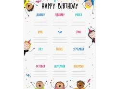 Stick Kids Birthday Poster