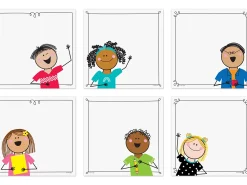 Stick Kids Card Accents