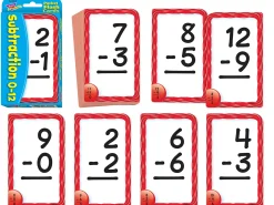 Subtraction 0-12 Pocket Flash Cards