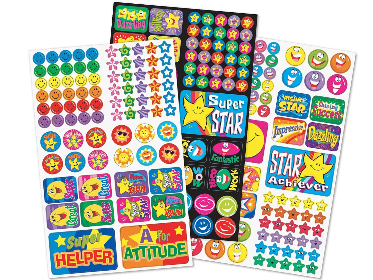 Super Star & Smile Stickers - Variety Pack