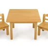 Toddler Hardwood Table & Chairs Set