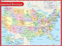 U.S.A. Map Poster