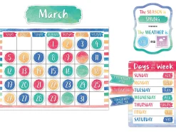 Watercolor Calendar Bulletin Board Set