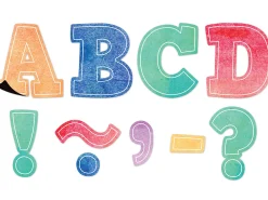 Watercolor 3" Magnetic Punch-Out Letters