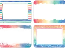 Watercolor Name Tags - Variety Pack