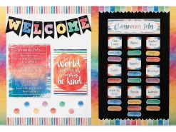 Watercolor Pennant Border