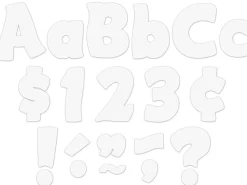 Wavy White 4" Punch-Out Letters