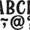 Whimsical Black 3" Magnetic Punch-Out Letters