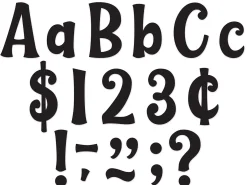 Whimsical Black 4" Punch-Out Letters