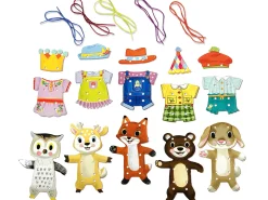 Woodland Friends Lacing Cards