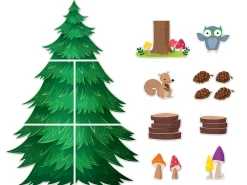 Woodland Friends Pine Tree Bulletin Board Set