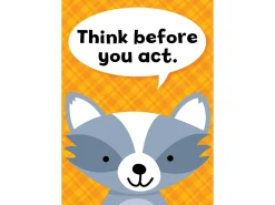 Woodland Friends Think Before You Act Poster