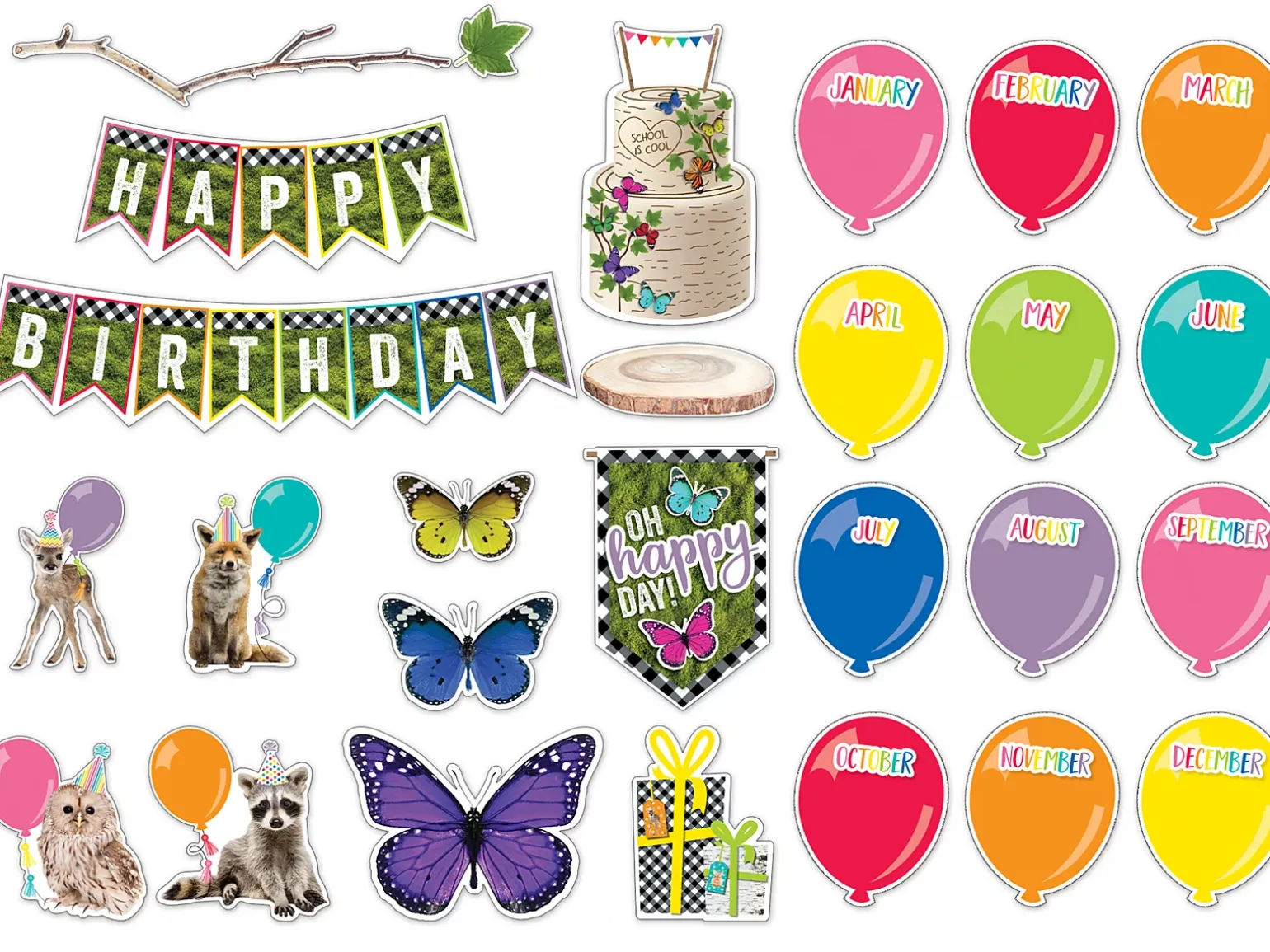 Woodland Whimsy Birthday Bulletin Board Set