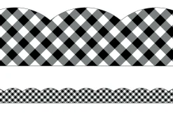 Woodland Whimsy Gingham Scalloped Border