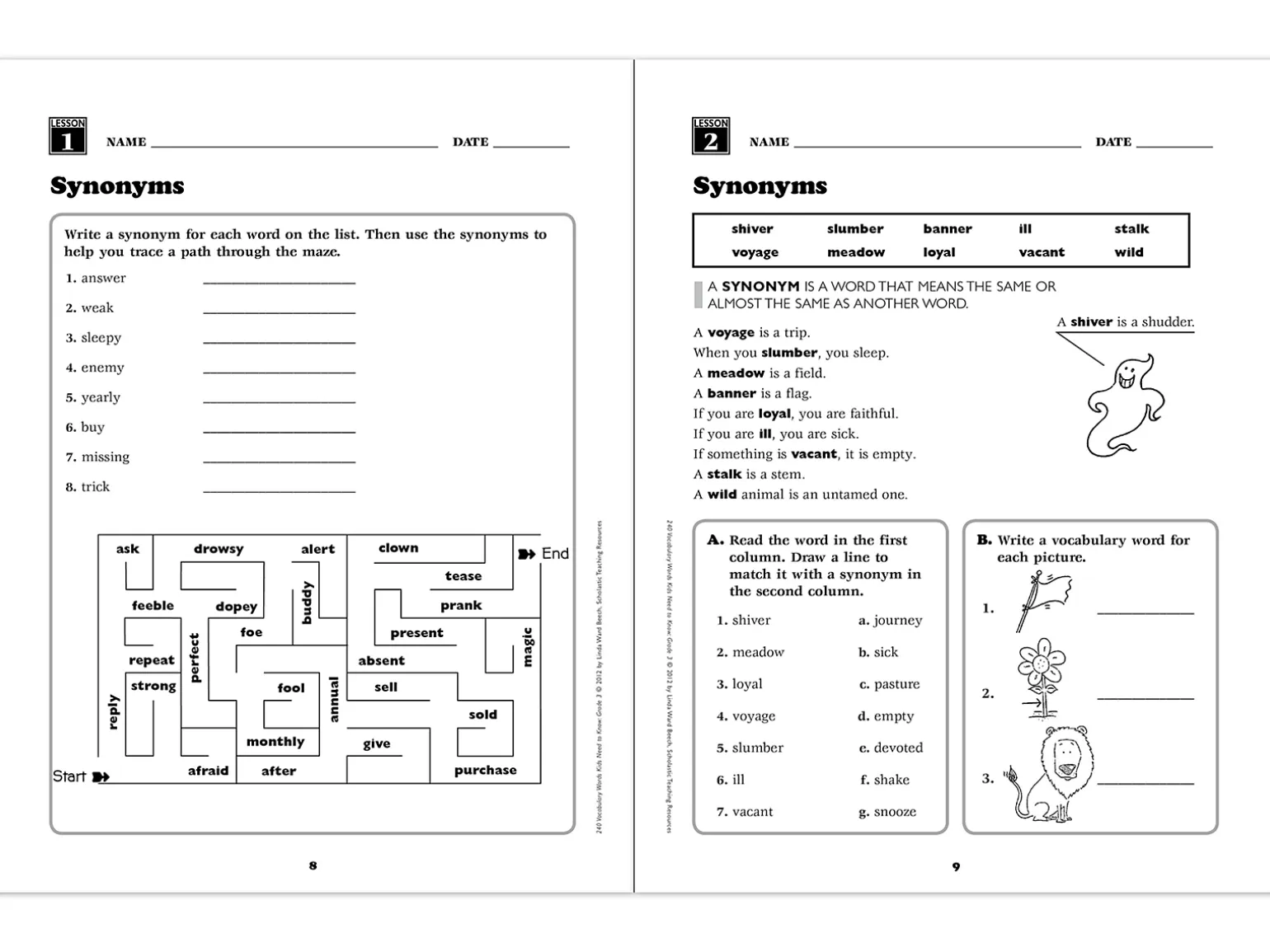 240 Words Kids Need to Know Workbook - Gr. 3