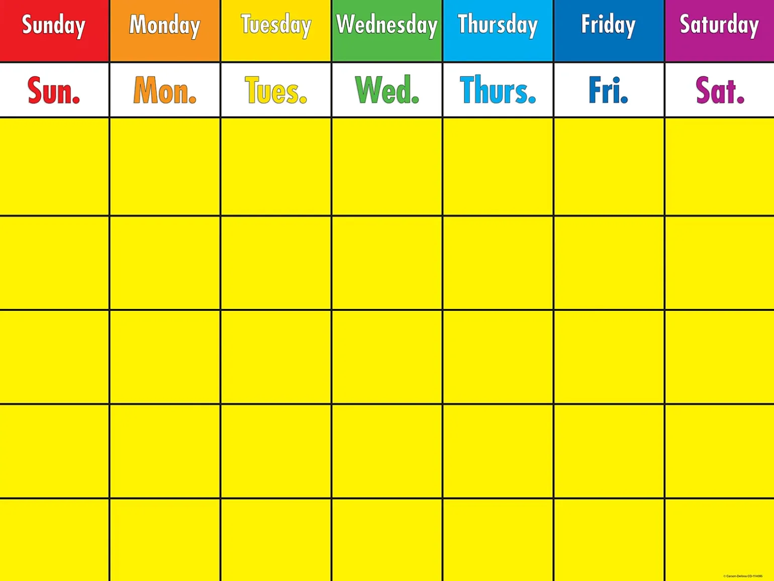 Write & Wipe Classroom Calendar