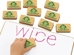 Write & Wipe Lapboard Erasers - Set of 10