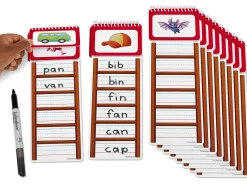 Write & Wipe Word Ladders - CVC Words