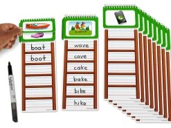 Write & Wipe Word Ladders - Vowel Sounds