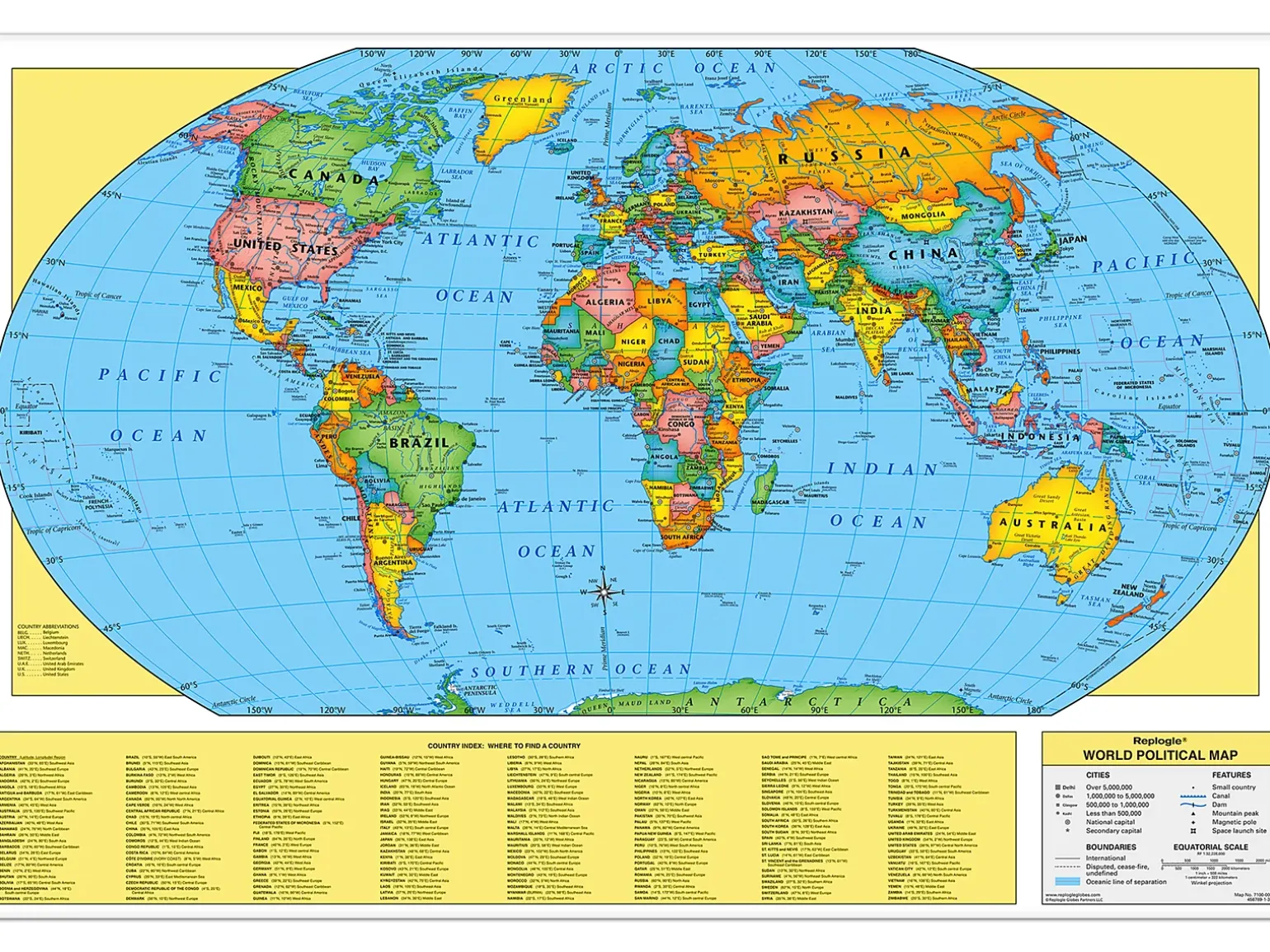 Write & Wipe World Wall Map
