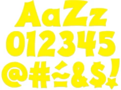 Yellow Spanish/English 4" Punch-Out Letters